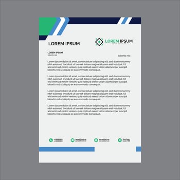 Letterhead Design Modern Business Letterhead Design Template vector