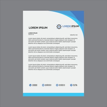 modern corporate letterhead template design vector