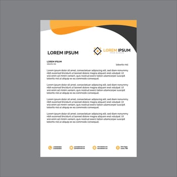 Clean and professional corporate company business letterhead template design vector