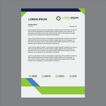 Modern letterhead design vector