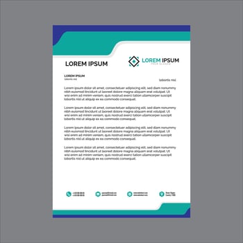 corporate business letterhead design vector