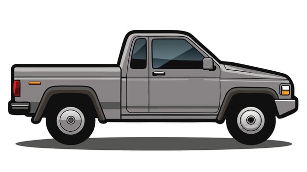 a cartoon truck on a white background vector