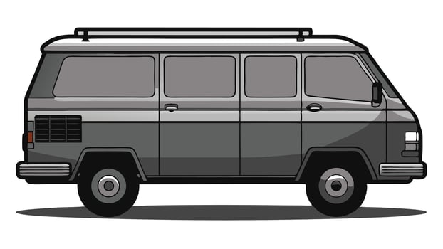 an illustration of a van on a white background vector