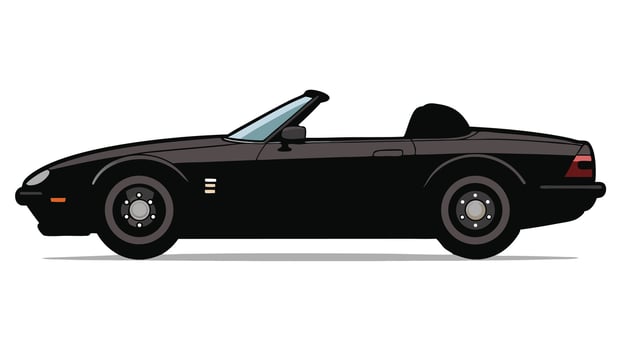 black sports car white background vector