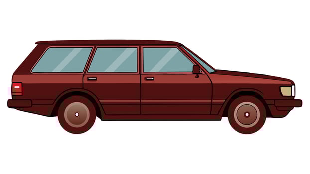 Car icons, , flat cartoon illustration on white background vector