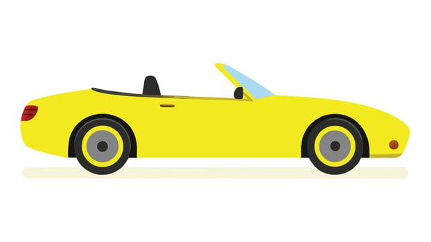 yellow sports car illustration vector