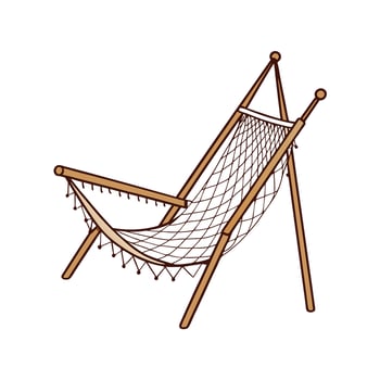 Cozy Hammock Chair Illustration for Relaxation and Vacations vector