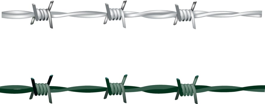 Barbed wire set illustration vector
