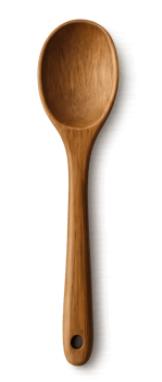 Wooden cooking spoon isolated on transparent background png