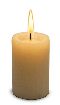 Hot burning candle with transparent background providing warm light png