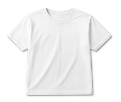 Simple White T-Shirt Isolated on Transparent Background png