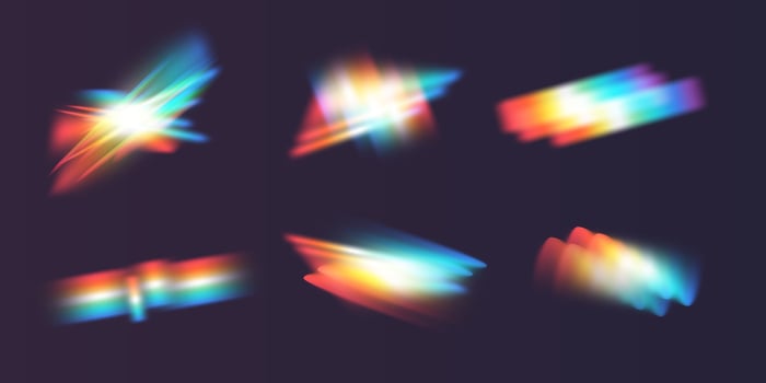 Explore stunning Colorful Light Effects and Glows, perfect for enhancing Creative Projects in various fields vector