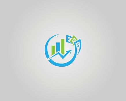 Financial Growth and Investment Logo Icon Design Template. vector