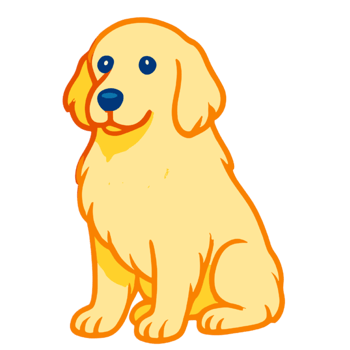 Golden retriever dog clipart png