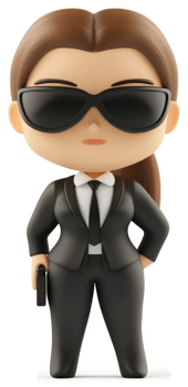 Stylish figurine of a businesswoman. png