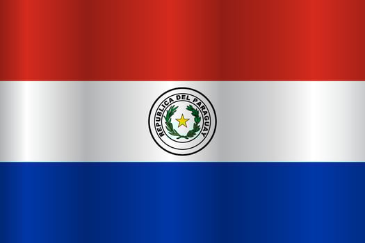 The Flag of the country Paraguay on a white background vector