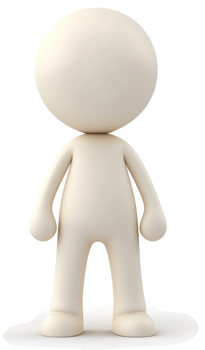 3D rendered, neutral, beige figure stands in profile. png