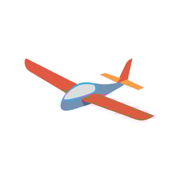 Colorful Glider Aircraft Illustration on a Black Background vector