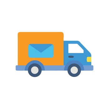 Delivery truck illustration for transportation and business vector