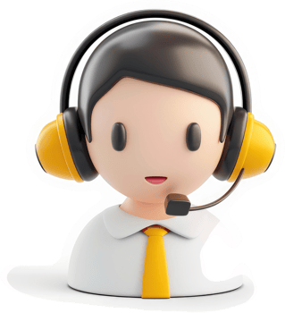 Cartoon customer service representative icon. png