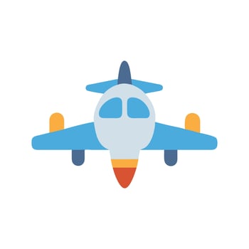 Cartoon Airplane Isolated on Black Background Design Graphic vector
