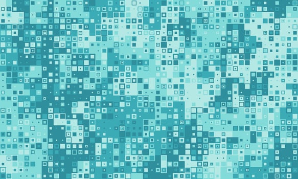Abstract teal square mosaic pattern. Perfect for tech, digital, or modern design projects. Represents data, connection, or technology. vector