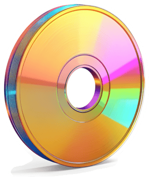 Colorful holographic compact disc. png