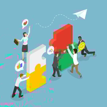 3D Isometric Flat Illustration of Workplace Motivation, EVP, Employee Value Proposition vector