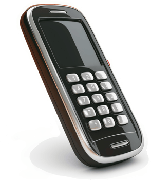 Portable communication device with numeric keypad. png
