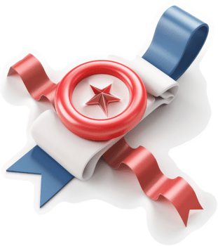 Official seal with red and blue ribbons. png