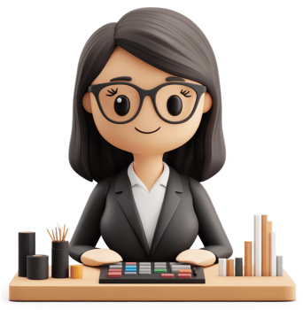 Smiling businesswoman using financial calculator. png