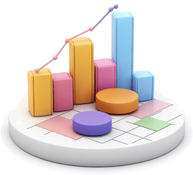 Colorful statistical representation of data growth. png