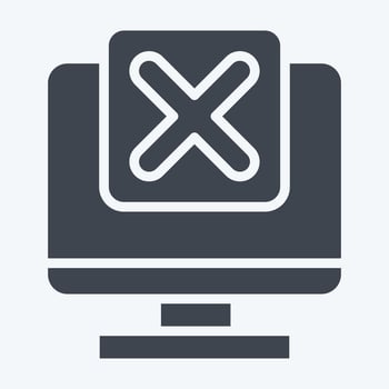 Icon System. related to Exclamation symbol. glyph style. design editable vector