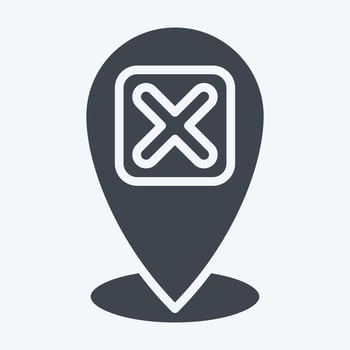 Icon Point. related to Exclamation symbol. glyph style. design editable vector