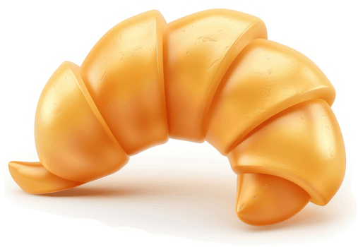 Golden croissant, a delicious, flaky pastry. png