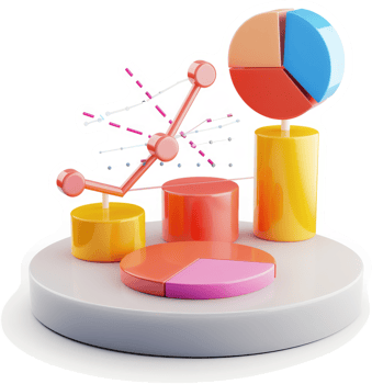 Colorful graphical representation of data analysis. png