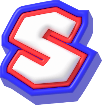 Letter S, Super Cartoon 3D Lettering png