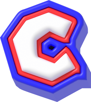 Letter C, Super Cartoon 3D Lettering png
