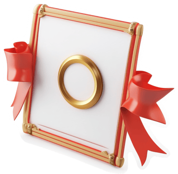 Ornate, gift-wrapped frame with a gold-rimmed interior. png