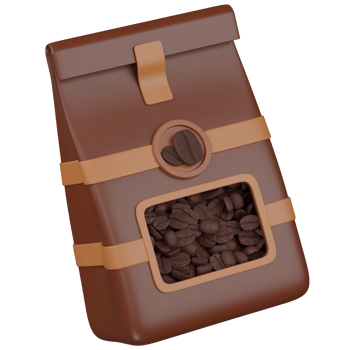 3d render Coffee Beans Package illustration png