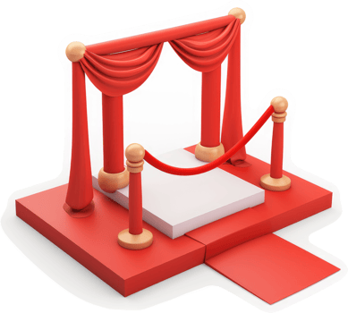 Red carpet entranceway for a formal event. png