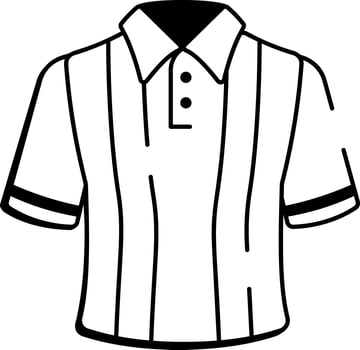 Doodle style icon of referee shirt vector