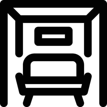 Sitting Room, Parlor, Room Outline Icon vector