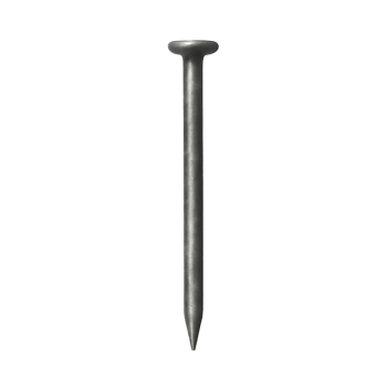 Single metal nail isolated on transparent background png