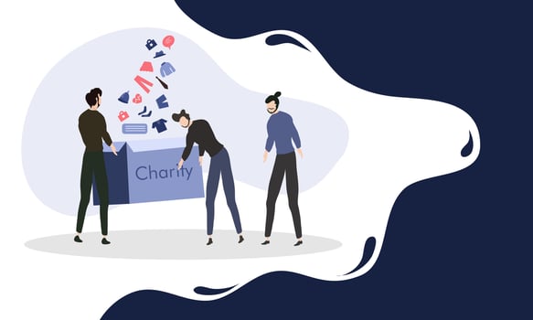 Modern Flat Illustration For Charity Contribution Event vector