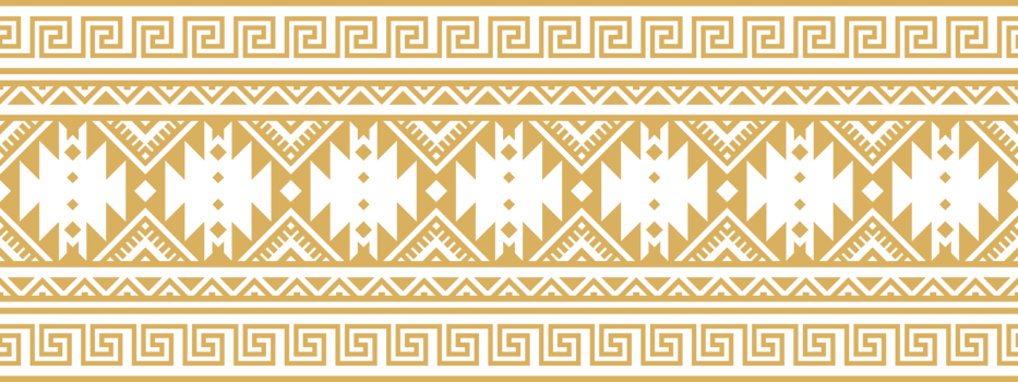 Vintage Tribal Border Design with Ethnic Aztec Navajo Style Fabric. png