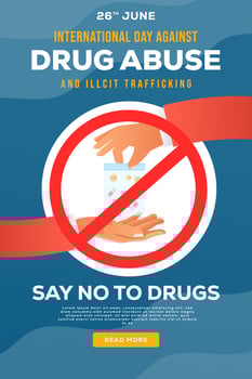 international day against drug abuse poster illustration vector