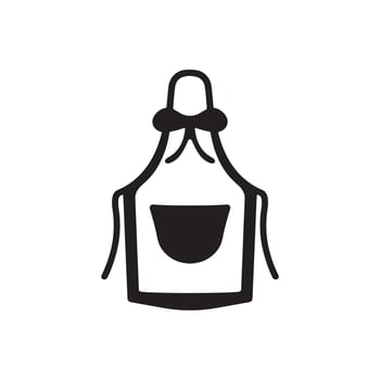 Abstract silhouette icon of a kitchen apron vector