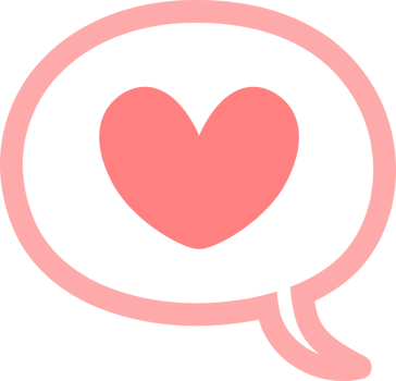 Pink heart bubble message chat social media icon png