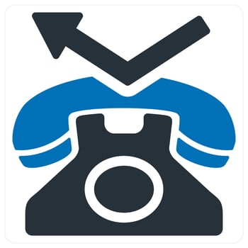 Contact icon concept in blue color vector
